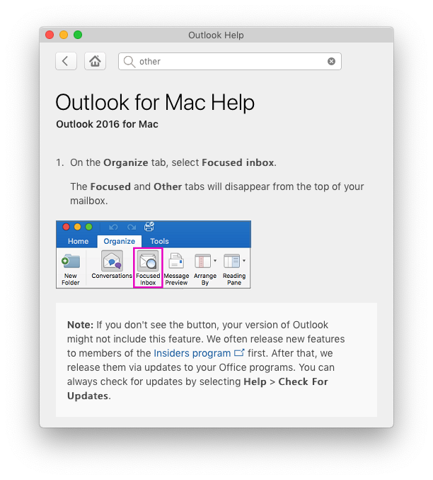 help for outlook 2016 mac